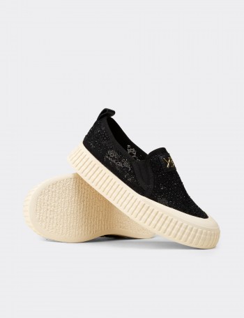 Kadın Siyah Slip-on Sneaker Ayakkabı - K1053ZSYHC01