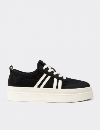 Kadın Siyah Platform Sneaker Ayakkabı