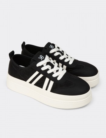 Kadın Siyah Platform Sneaker Ayakkabı