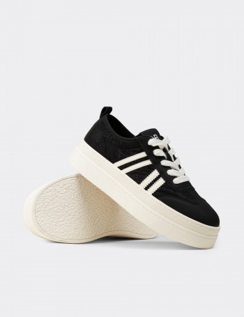 Kadın Siyah Platform Sneaker Ayakkabı - K1062ZSYHC01
