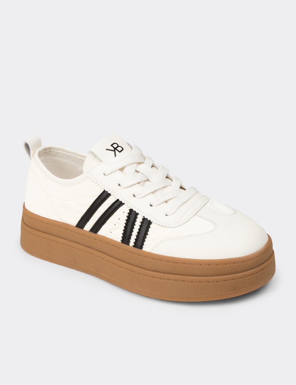 Kadın Bej Platform Sneaker Ayakkabı - K1062ZBEJC01