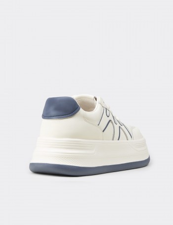 Kadın Mavi Beyaz Sneaker Ayakkabı - K1064ZMVIC01