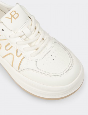 Kadın Bej Renkli Platform Sneaker - K1064ZBEJC01