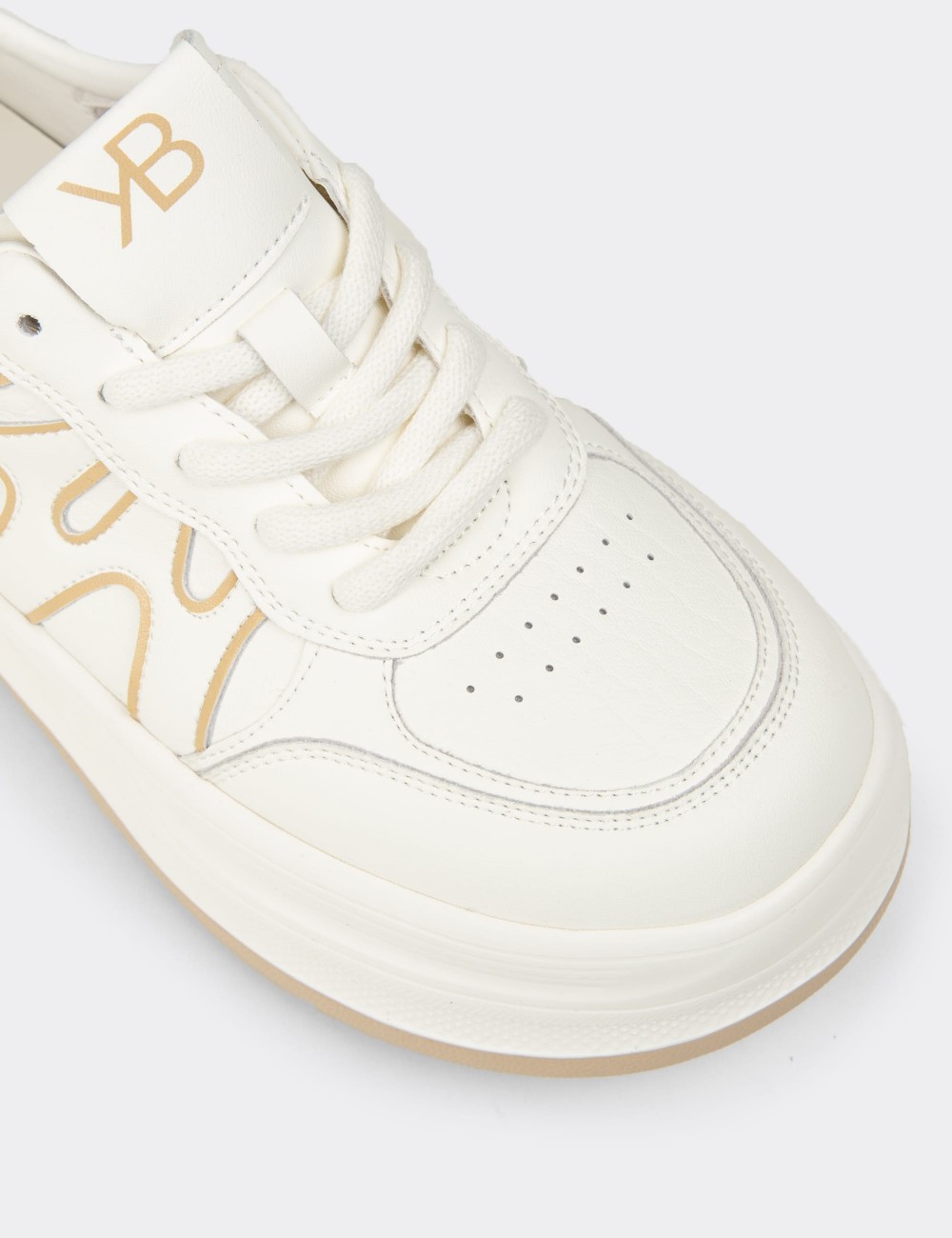 Kadın Bej Renkli Platform Sneaker - K1064ZBEJC01