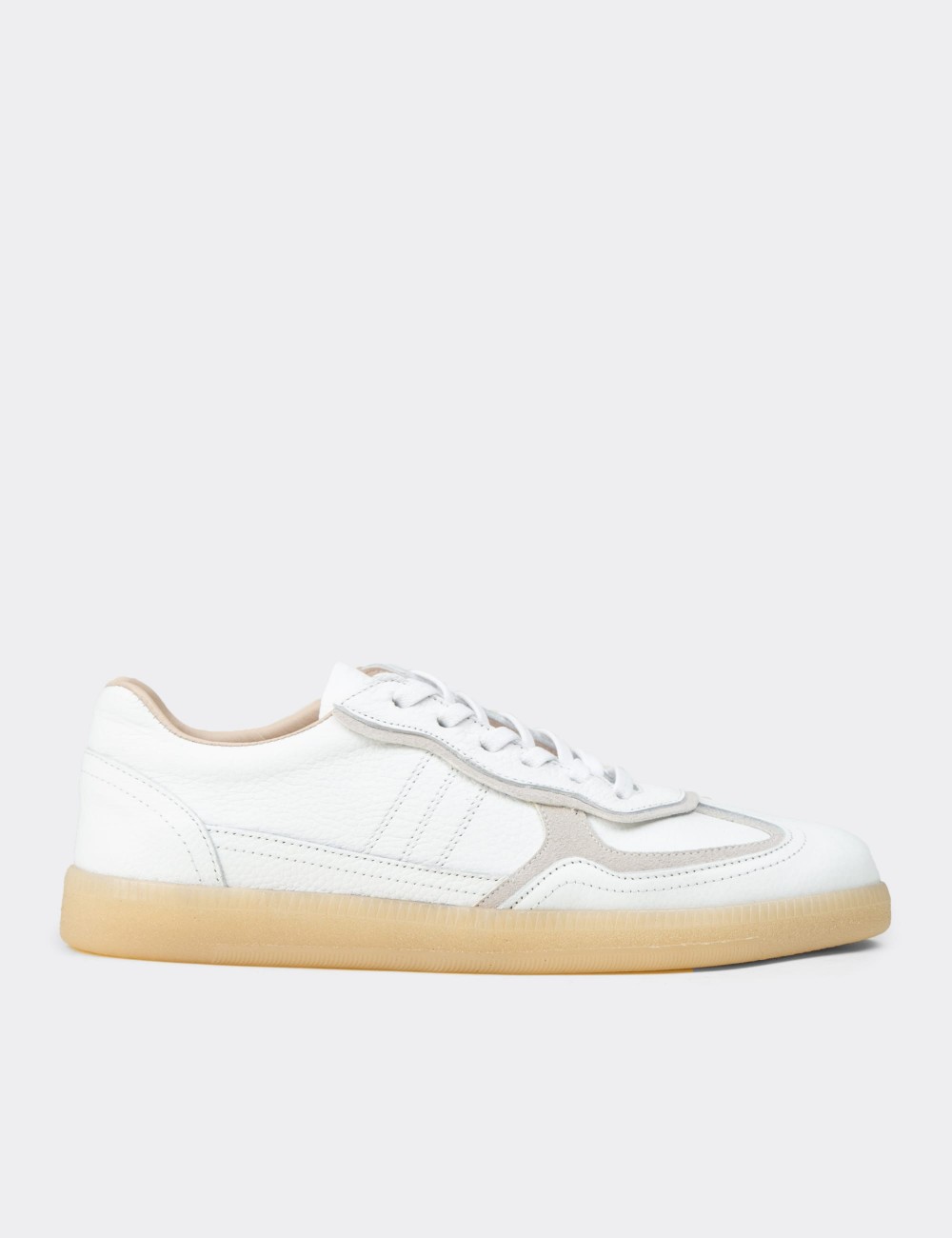 Kadın Hakiki Deri Beyaz Sneaker Ayakkabı - R2601ZBYZC01