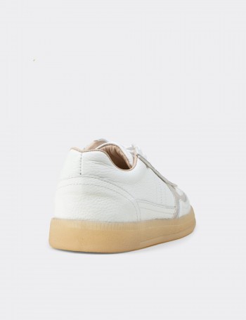 Kadın Hakiki Deri Beyaz Sneaker Ayakkabı - R2601ZBYZC01