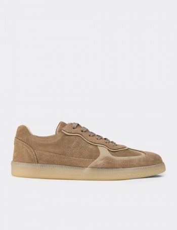 Kadın Hakiki Süet Vizon Renk Sneaker Ayakkabı - R2601ZVZNC01