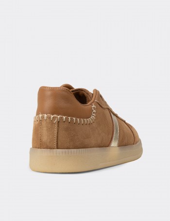 Kadın Hakiki Süet Vizon Renk Sneakers - R2603ZVZNC01