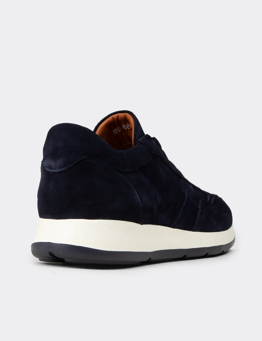Erkek Hakiki Süet Lacivert Sneaker Ayakkabı - E8210MLCVE02