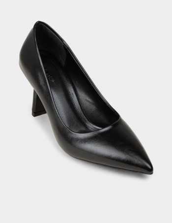 Kadın Siyah Rugan Stiletto - K0200ZSYHC09