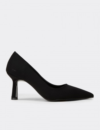 Deery Ayakkabı Deery Stiletto Kadın Siyah Topuklu