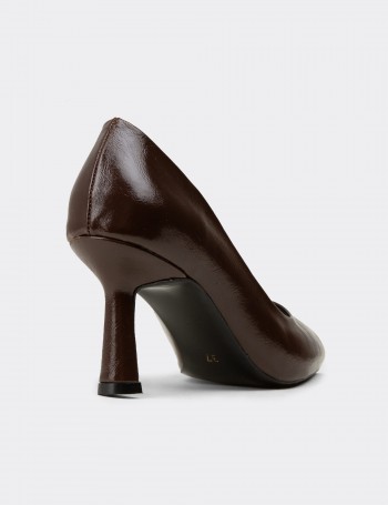 Kadın Kahverengi Rugan Stiletto - K0200ZKHVC01