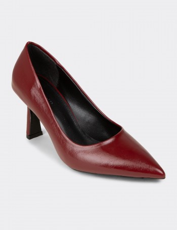 Kadın Bordo Rugan Stiletto - K0200ZBRDC01
