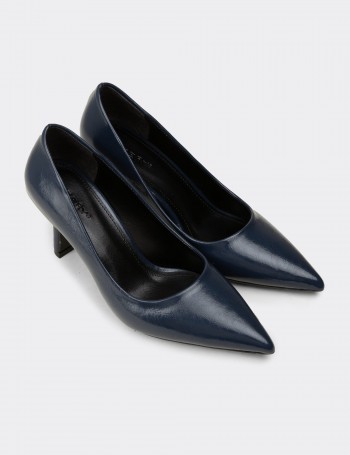 Kadın Lacivert Rugan Stiletto - K0200ZLCVC01