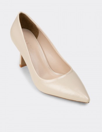 Kadın Bej Rugan Stiletto - K0200ZBEJC01