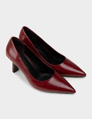 Kadın Bordo Rugan Stiletto - K0200ZBRDC01