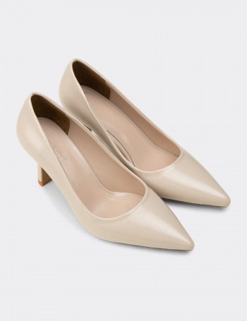 Kadın Bej Rugan Stiletto - K0200ZBEJC01