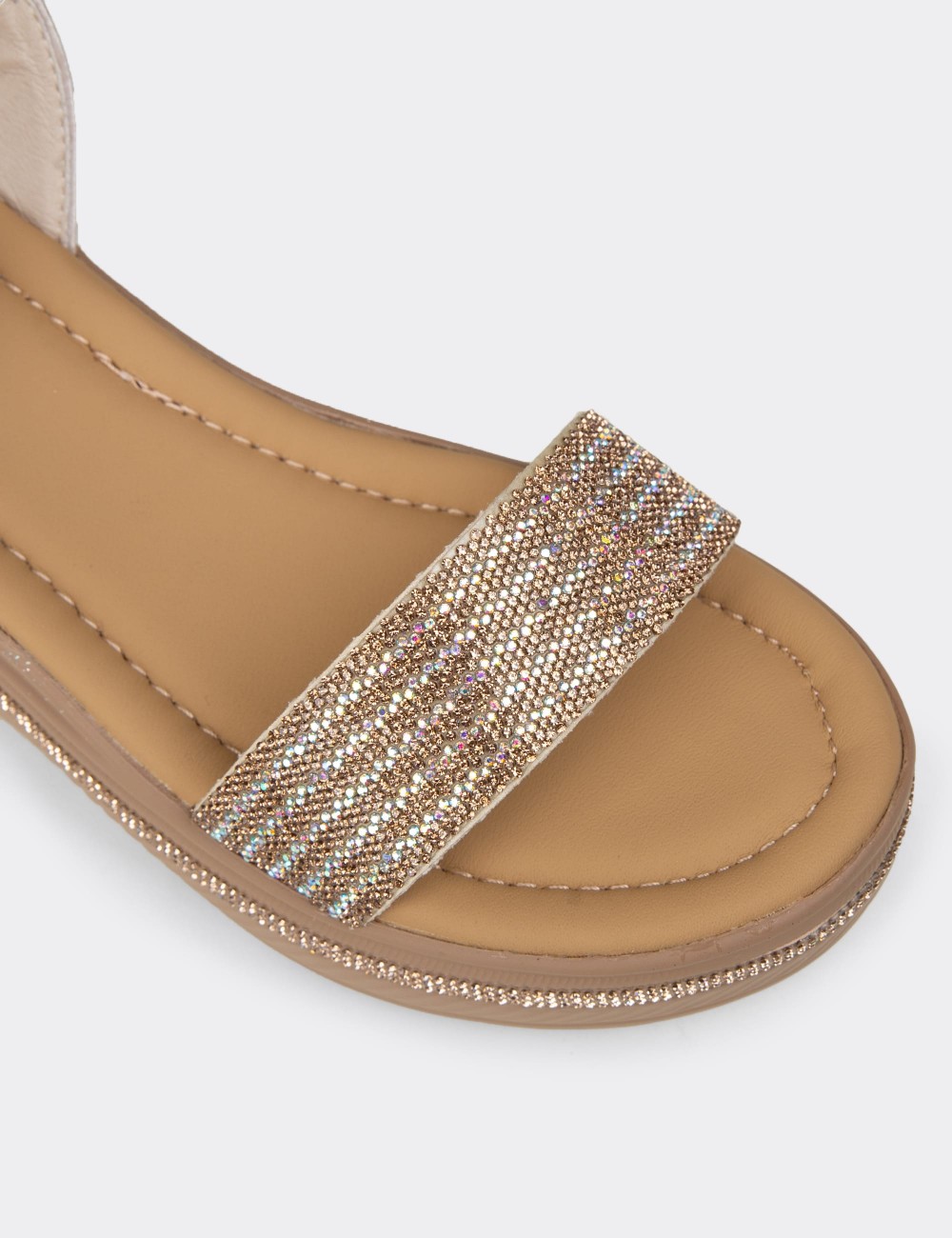 Kadın Bej Platform Sandalet - K0061ZBEJC01