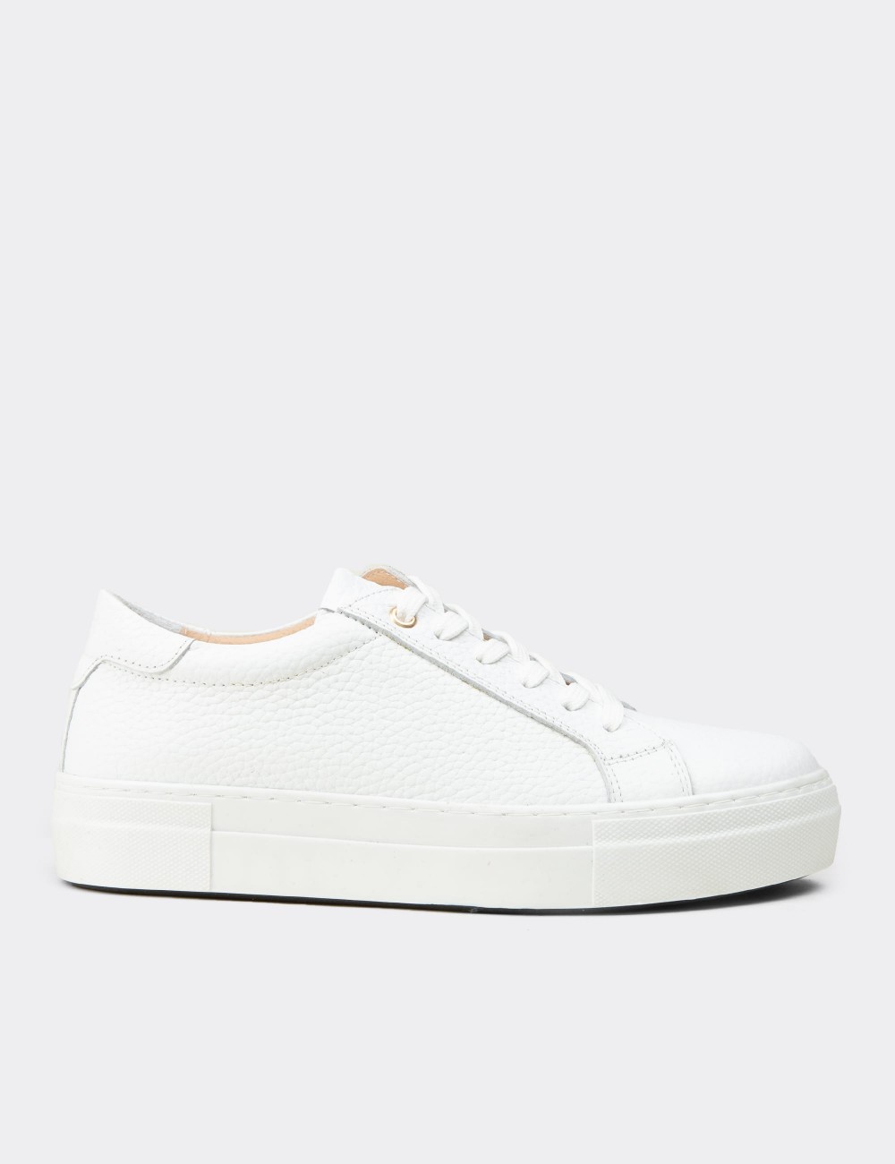 Kadın Hakiki Deri Beyaz Sneaker Ayakkabı - R2571ZBYZC01