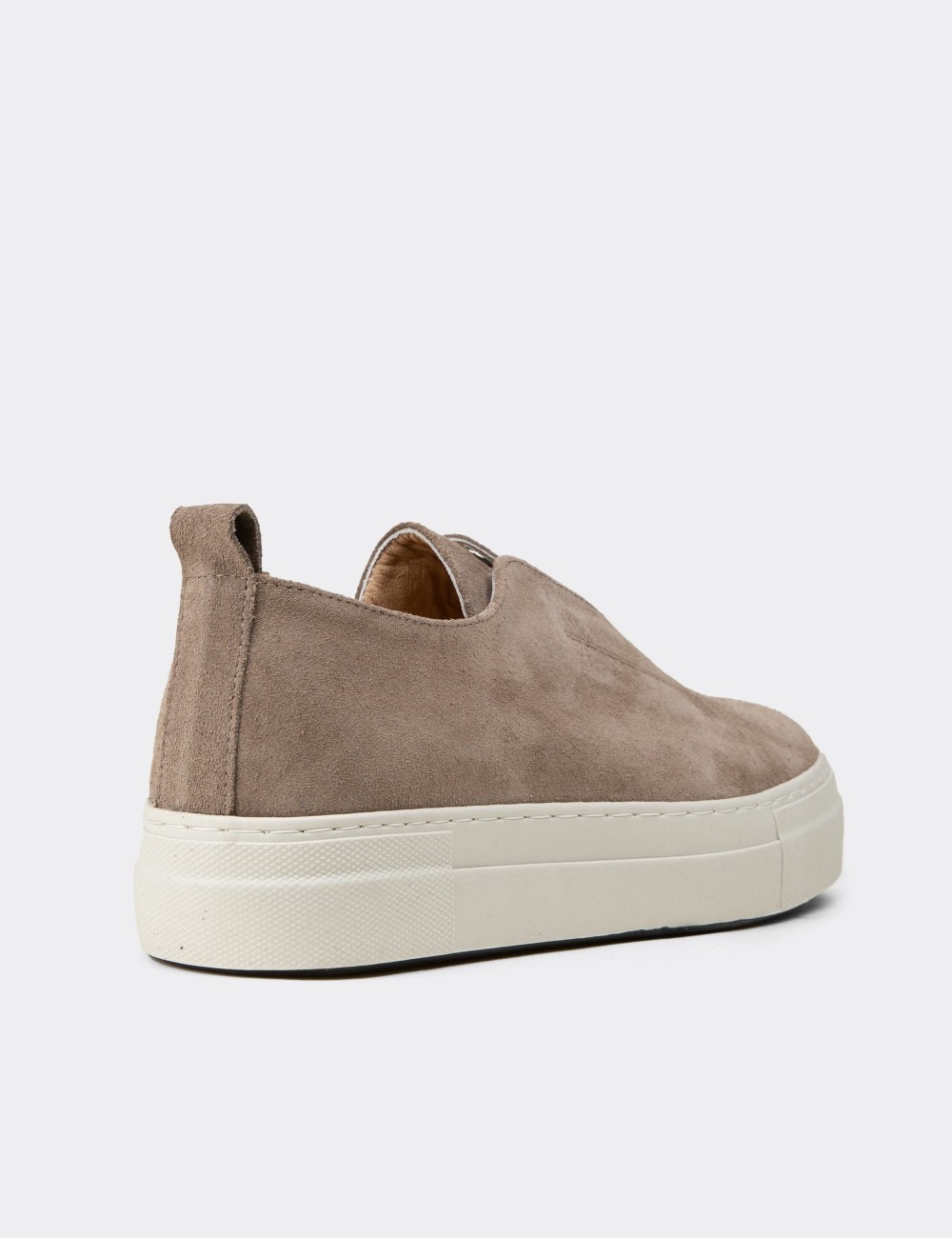 Kadın Hakiki Süet Vizon Renk Sneaker Ayakkabı - R2233ZVZNC01