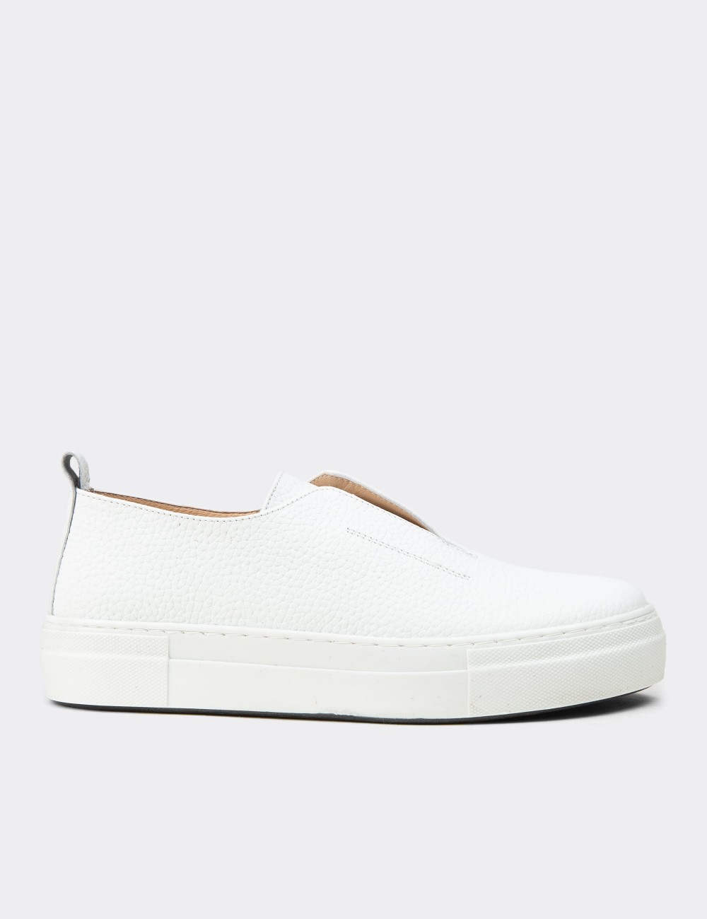 Kadın Hakiki Deri Beyaz Sneaker Ayakkabı - R2233ZBYZC01