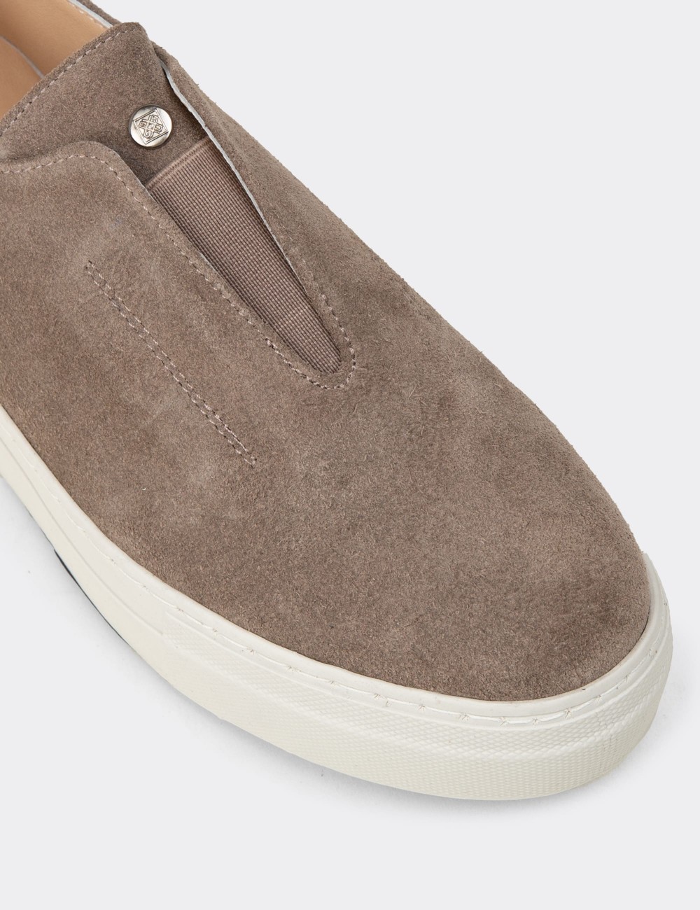 Kadın Hakiki Süet Vizon Renk Sneaker Ayakkabı - R2233ZVZNC01