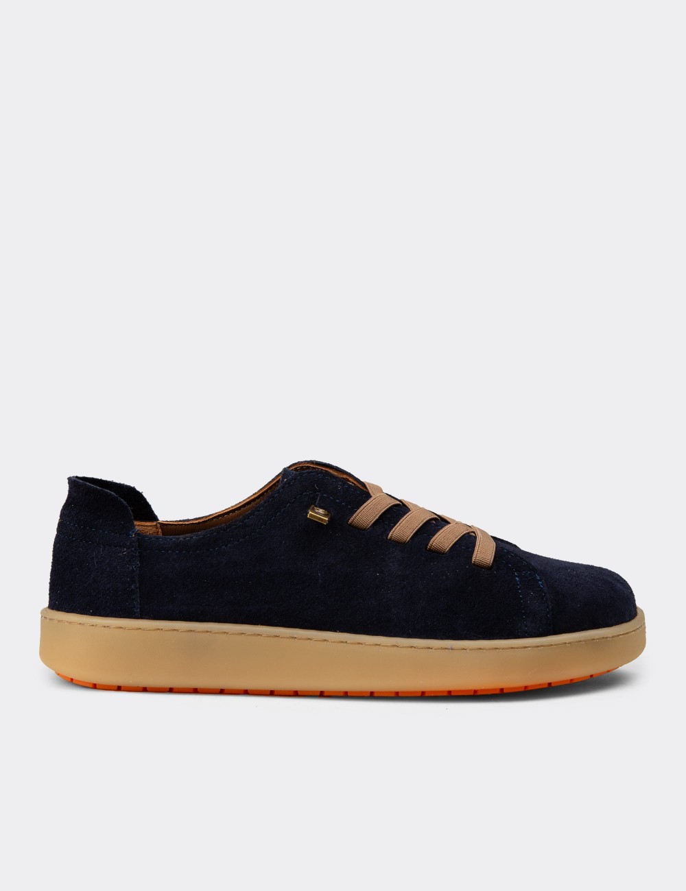 Kadın Hakiki Süet Lacivert Sneaker Ayakkabı - SE605ZLCVC02