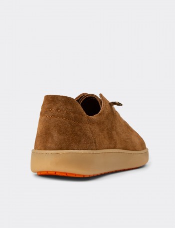Kadın Hakiki Süet Taba Rengi Sneaker Ayakkabı - SE605ZTBAC02