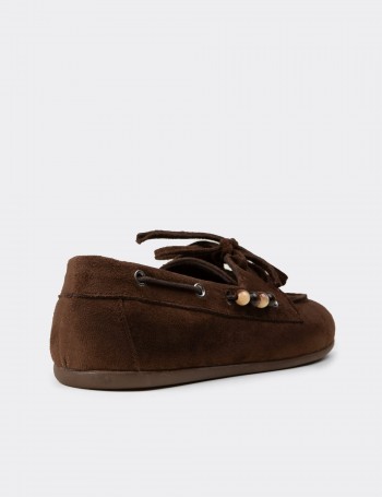 Kadın Kahverengi Bağcıklı Loafer Ayakkabı - K2903ZKHVM01