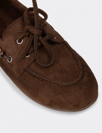 Kadın Kahverengi Bağcıklı Loafer Ayakkabı - K2903ZKHVM01