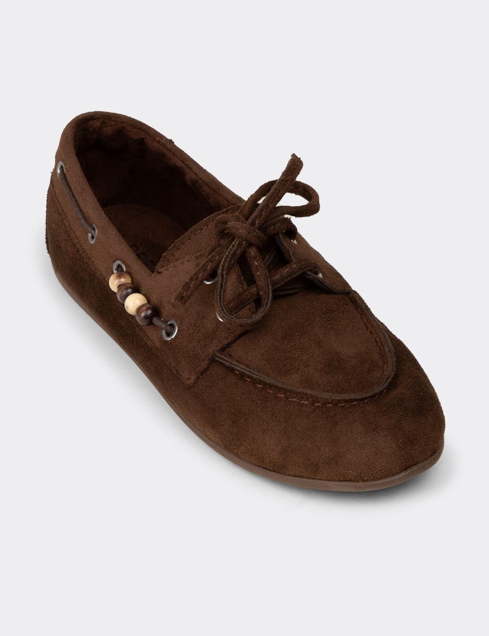 Kadın Kahverengi Bağcıklı Loafer Ayakkabı - K2903ZKHVM01