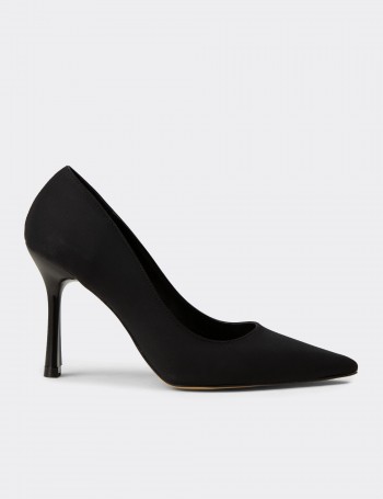 Deery Stiletto Deery Saten Kadın Siyah