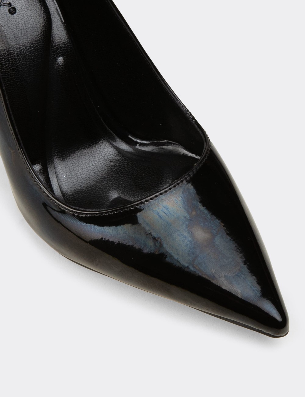 Kadın Siyah Rugan Stiletto - K0439ZSYHC01