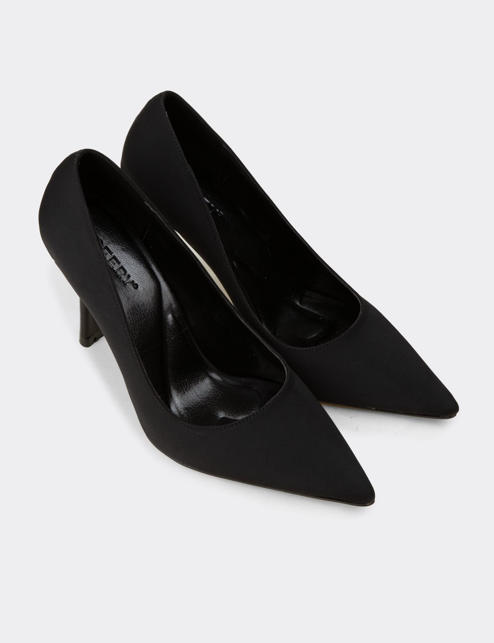 Kadın Siyah Saten Stiletto - K0011ZSYHM01