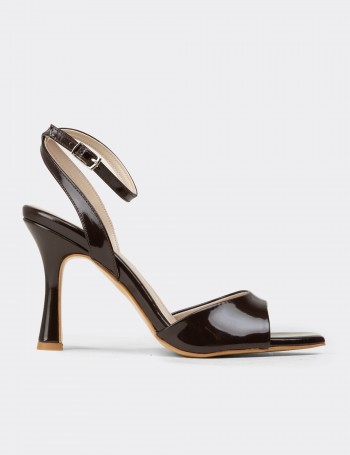 Deery Ayakkabı Deery Rugan Kadın Kahverengi Topuklu