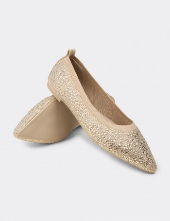 Kadın Bej Taşlı Babet - K4205ZBEJC01