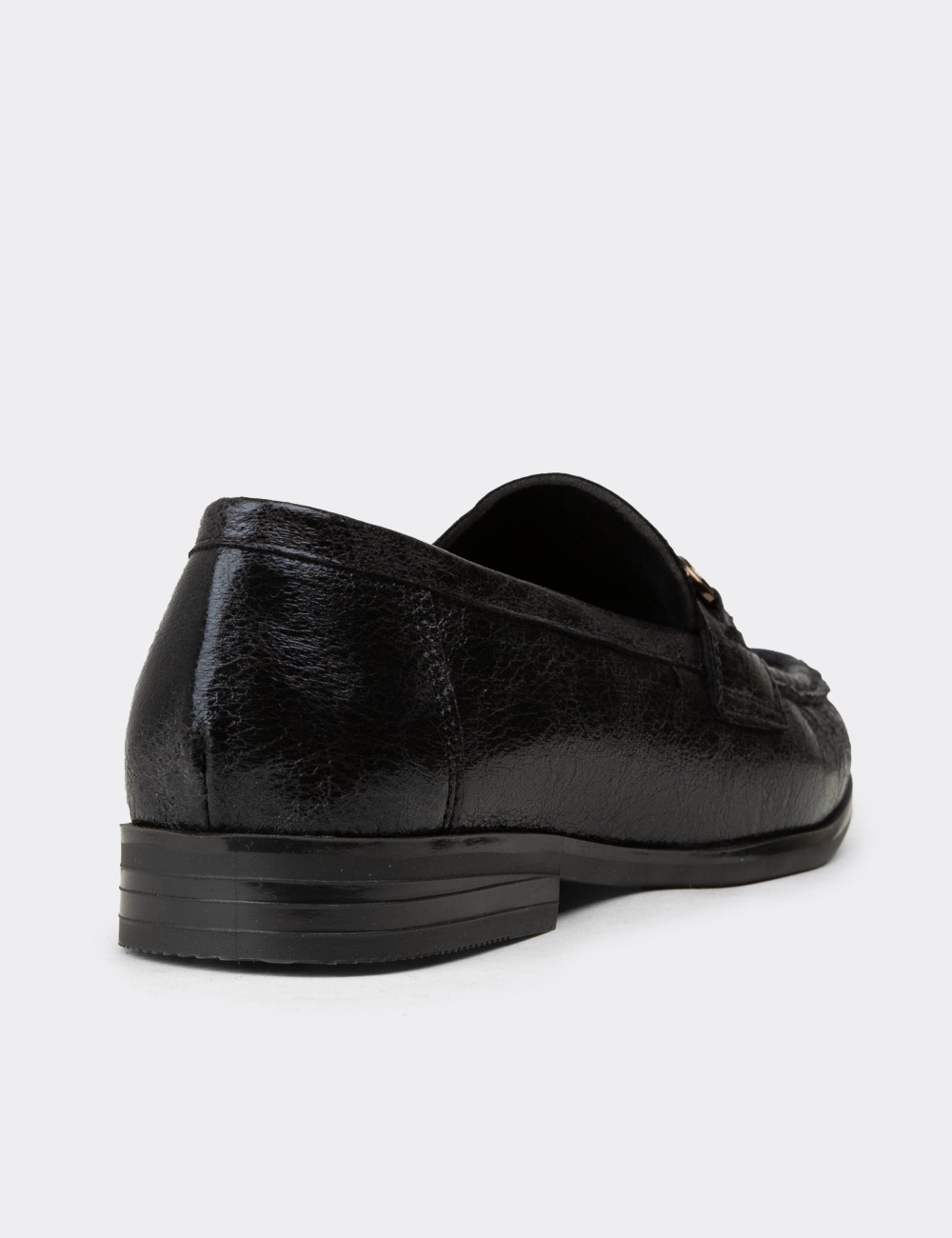 Kadın Siyah Toka Detaylı Loafer - K0013ZSYHC01