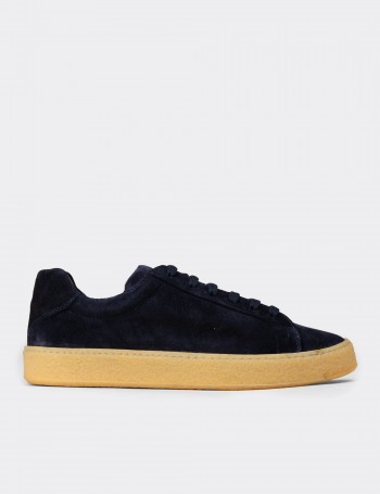 Deery Ayakkabı Deery Süet Erkek Lacivert Sneaker