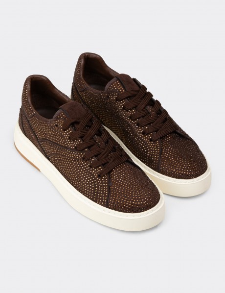 Kadın Kahverengi Sneaker Ayakkabı