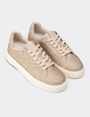 Kadın Bej Sneaker Ayakkabı