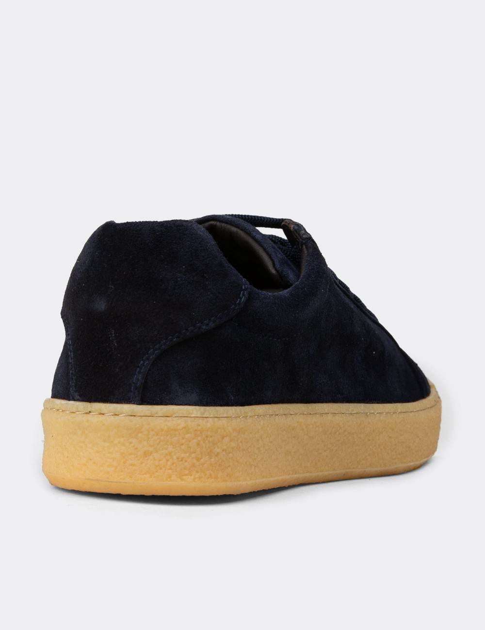 Erkek Süet Lacivert Sneaker Ayakkabı - 02018MLCVC02