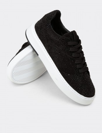 Kadın Siyah Sneaker Ayakkabı - K0727ZSYHC01