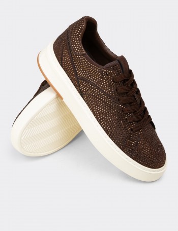 Kadın Kahverengi Sneaker Ayakkabı - K0727ZKHVC01