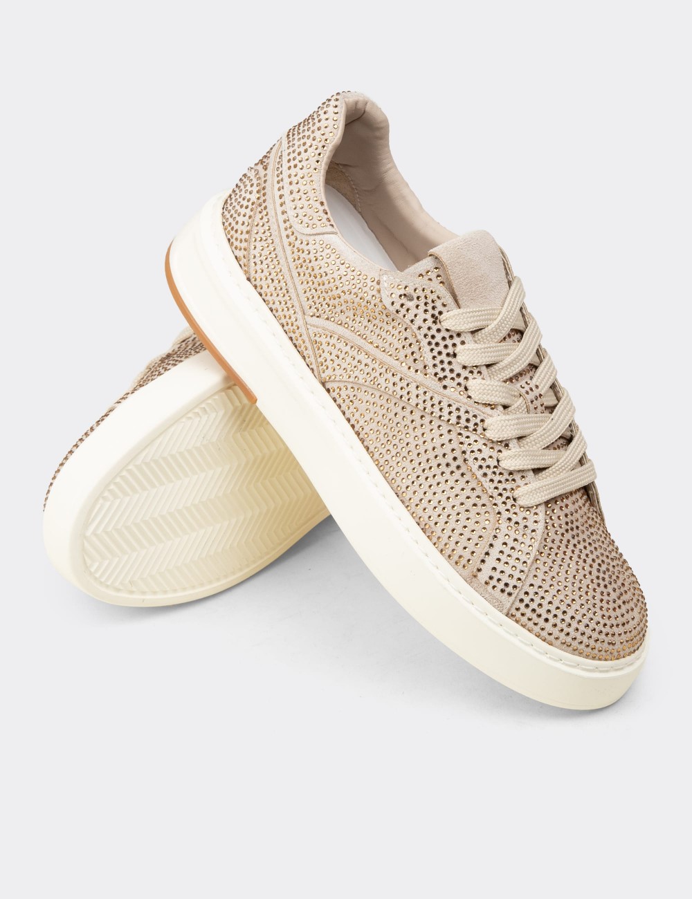 Kadın Bej Sneaker Ayakkabı - K0727ZBEJC01