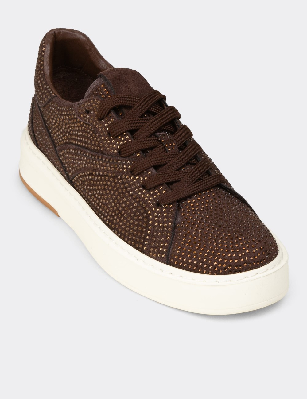 Kadın Kahverengi Sneaker Ayakkabı - K0727ZKHVC01