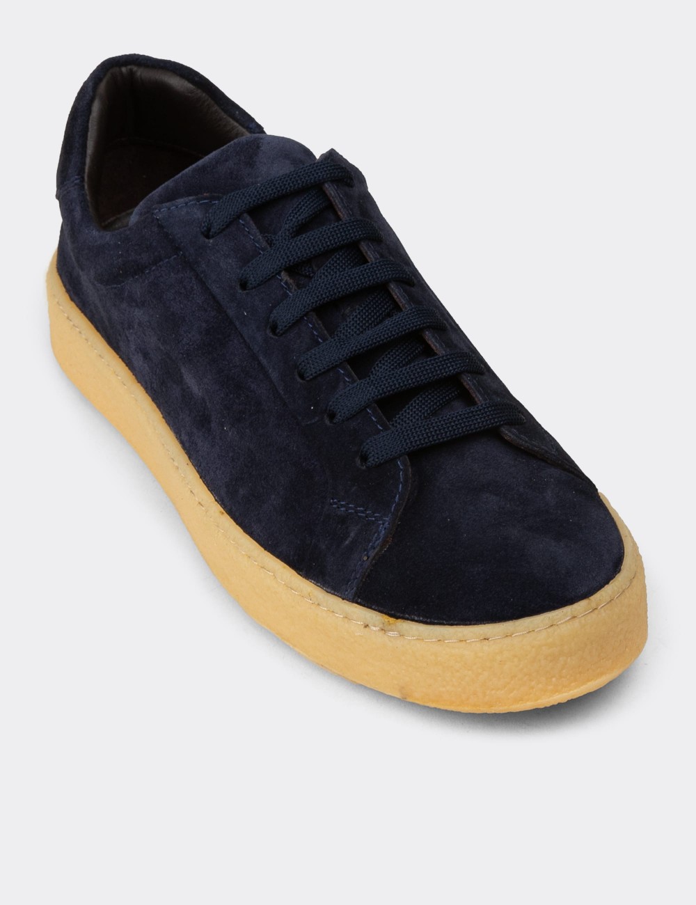 Erkek Süet Lacivert Sneaker Ayakkabı - 02018MLCVC02