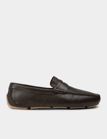 Erkek Hakiki Deri Haki Penny Loafer - E0920MHAKC01
