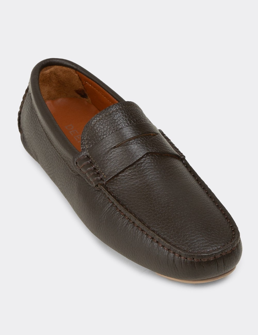 Erkek Hakiki Deri Haki Penny Loafer - E0920MHAKC01