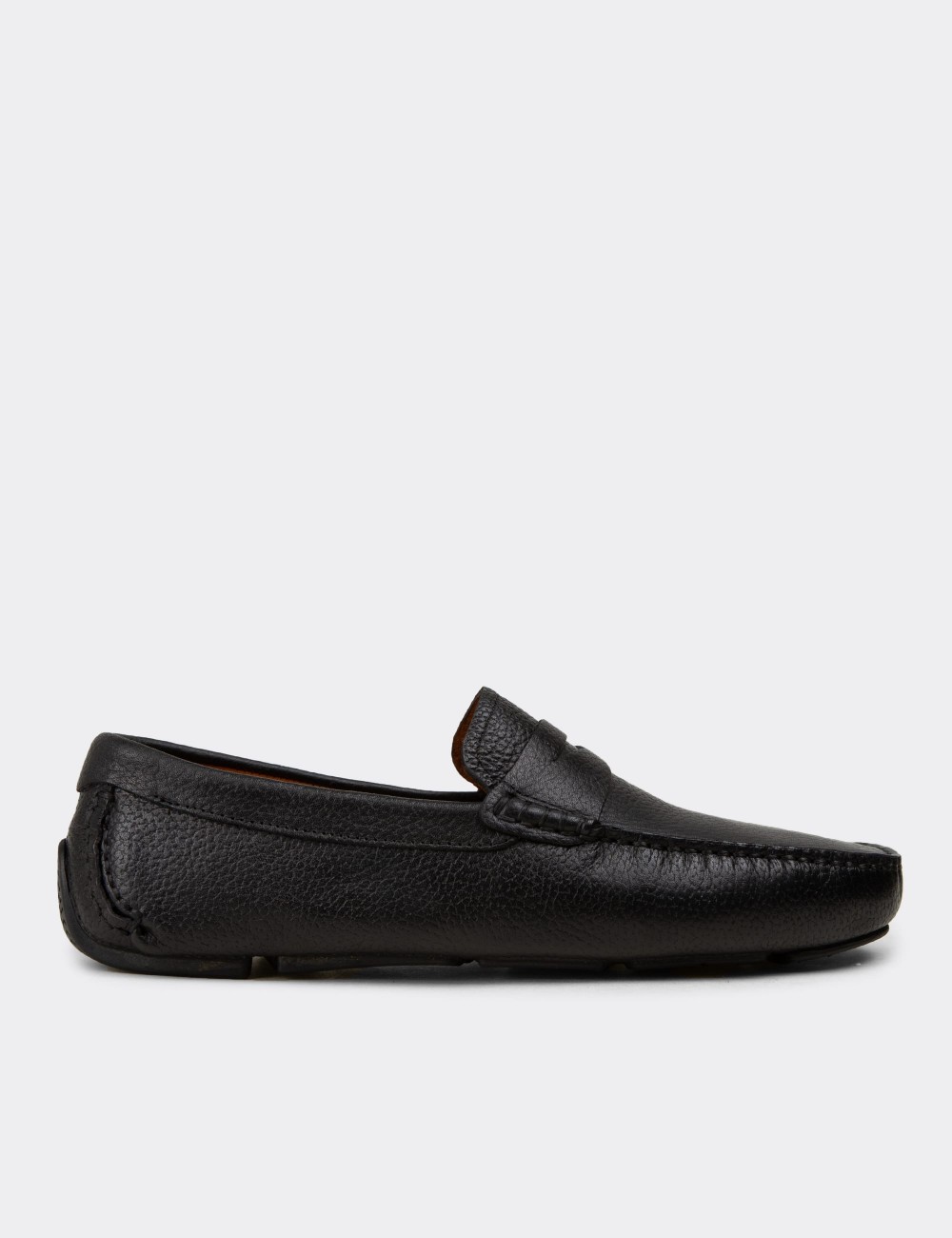 Erkek Hakiki Deri Siyah Penny Loafer - E0920MSYHC01