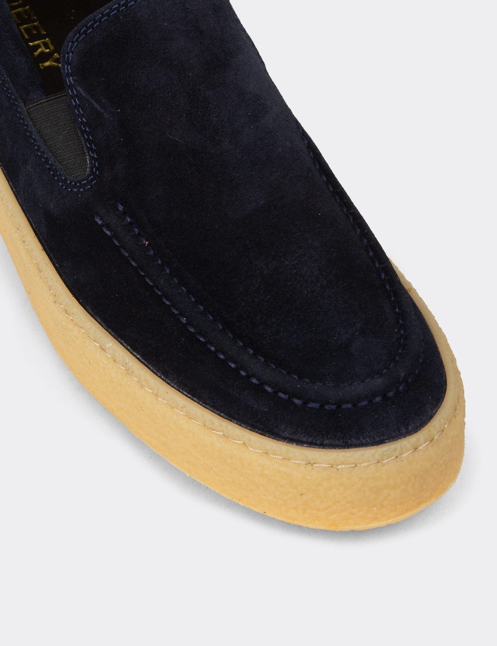 Erkek Süet Lacivert Loafer Ayakkabı - 02047MLCVC01